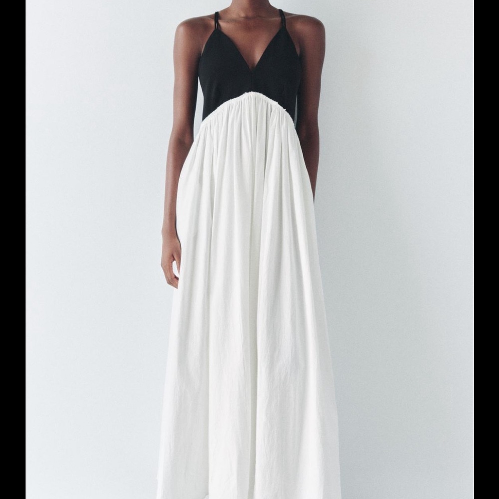 Zara open back dress